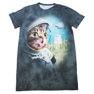 Cat Astronaut TShirt Space Graphic Tee Funny Sci Fi Cat Lover Gift Men Women L